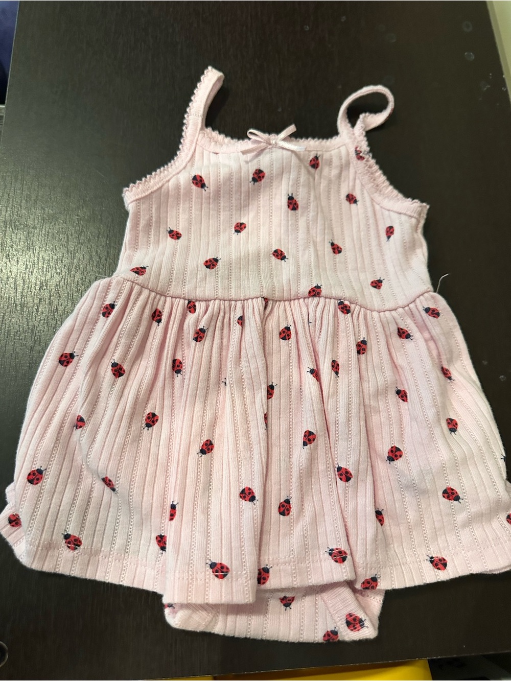 Old Navy Light Pink Ladybug Print Tank Dress